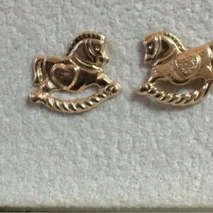 Gold Rocking Horse Earrings